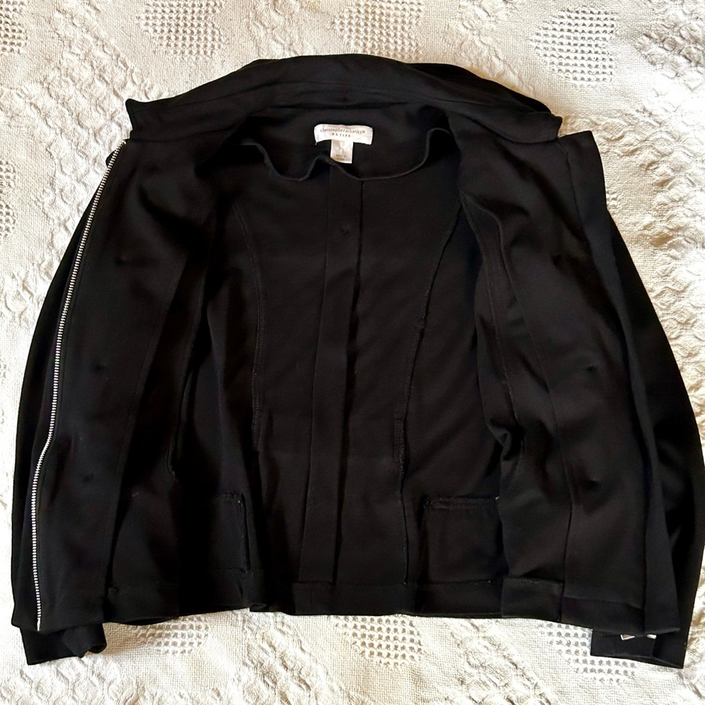 Christopher & Banks Black Zip Dress Jacket PS - Picture 7 of 15
